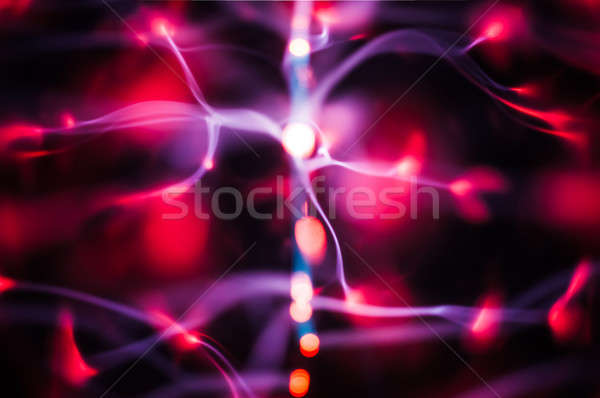 Osoczu gazu czerwone światło przestrzeni piłka czarny Zdjęcia stock © Arsgera