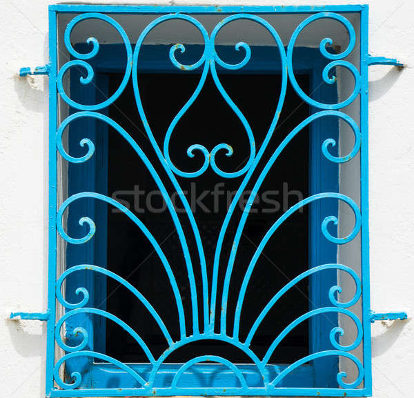 Traditional blue window from Sidi Bou Said Stock photo © Arsgera