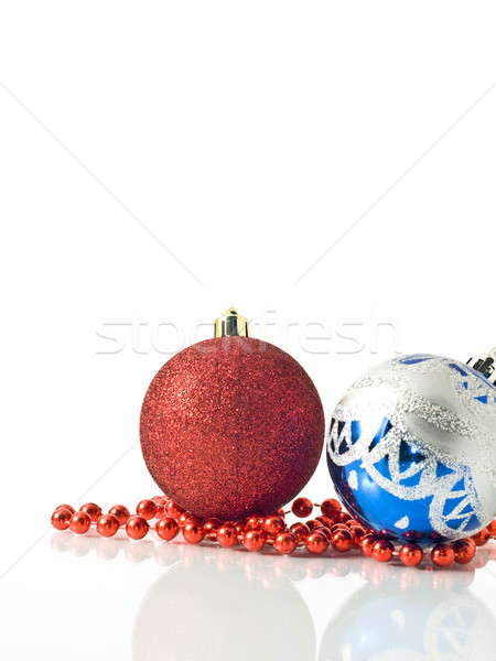 Stock photo: Xmas and New Year greetings - colorful decoration balls