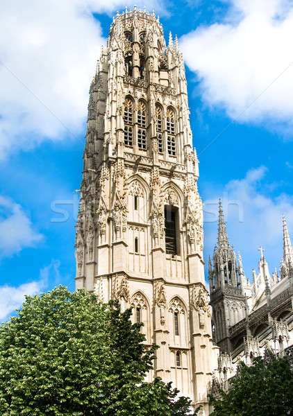 Notre Dame cathedral Tower in Rouen Stock photo © Arsgera