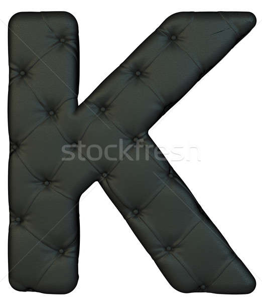 Luxury black leather font K letter Stock photo © Arsgera