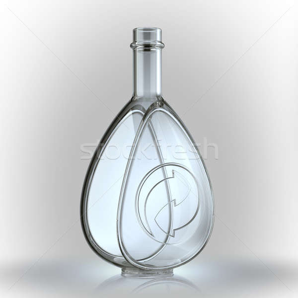 Recycled glass bottle manufacture concept Stock photo © Arsgera