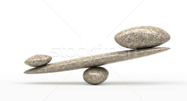 Stock photo: Significance: Pebble stability scales