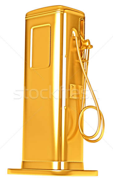 Expensive fuel: golden gas pump isolated  Stock photo © Arsgera