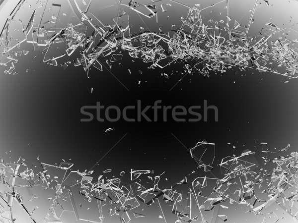 [[stock_photo]]: Pièces · fissuré · verre · gris · gradient