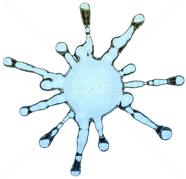 Splash Blauw gel vloeistof geïsoleerd witte Stockfoto © Arsgera