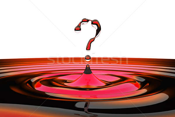 Stock photo: FAQ concept. Symbol shaped water drops