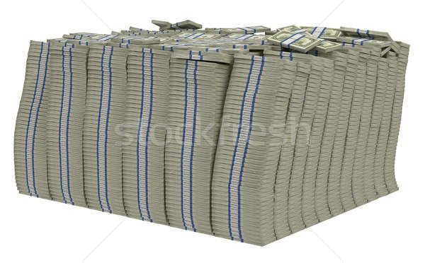 Large bundle of US dollars isolated Stock photo © Arsgera