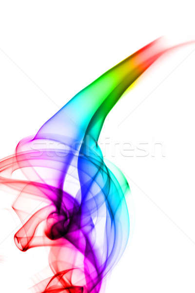 Fényes színes füst absztrakt formák fehér Stock fotó © Arsgera