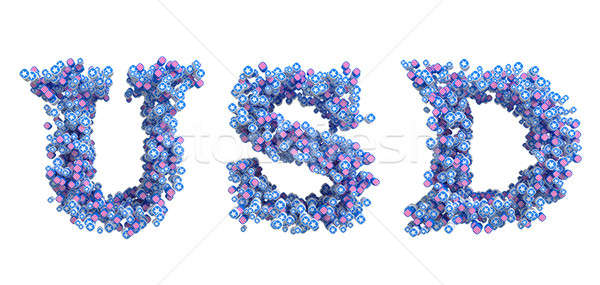 USD word with colorful capital letters Stock photo © Arsgera