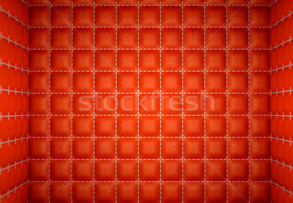 segregation or Isolation: Red stitched leather mattresses Stock photo © Arsgera
