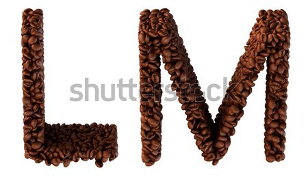 Roasted Coffee font T and U letters Stock photo © Arsgera