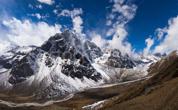 Pheriche Valley and Cholatse peak in Himalaya Stock photo © Arsgera