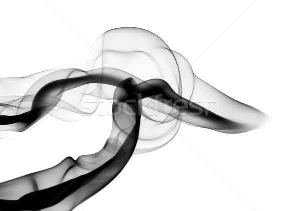Black Abstract fume waves on white Stock photo © Arsgera