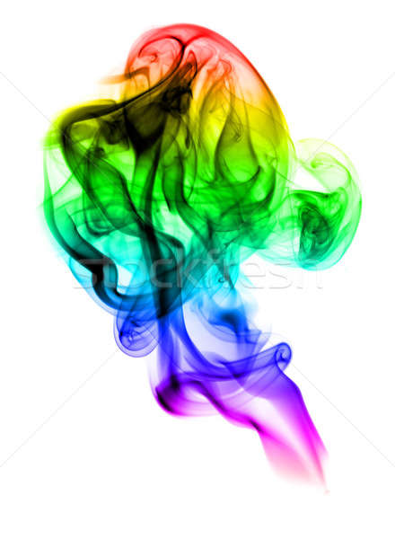 Colored with gradient fume abstract on white Stock photo © Arsgera