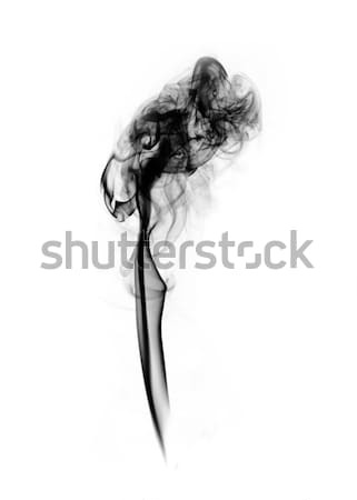 Stock photo: Black fume abstract texture over the white