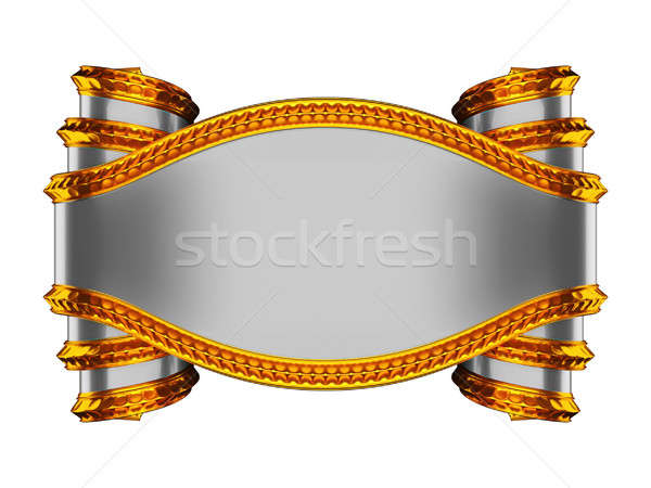 Grijs heraldiek symbool gouden ontwerp verkoop Stockfoto © Arsgera