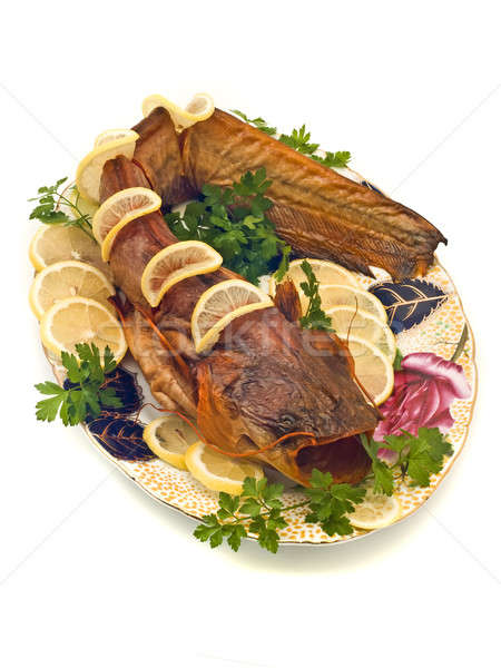 Catfish or sheatfish with lemon and parsley  Stock photo © Arsgera