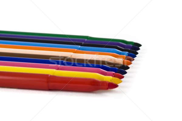 Colorful felt-tip pens or markers isolated  Stock photo © Arsgera