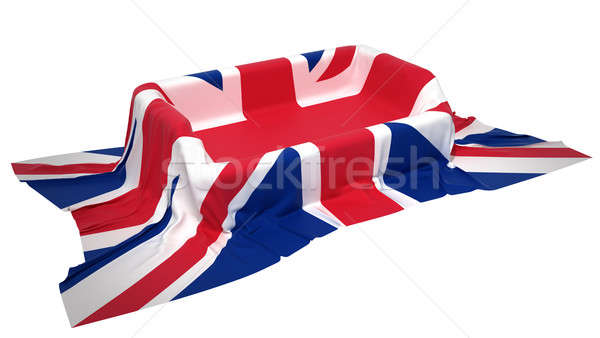 Showcase stand covered with Union Jack Stock photo © Arsgera