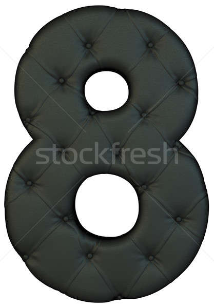 Luxury black leather font 8 figure Stock photo © Arsgera