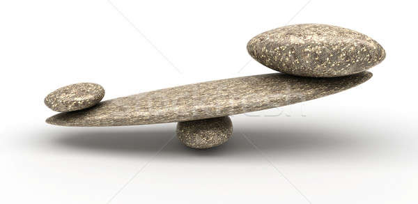 Stabiliteit schalen groot klein stenen Stockfoto © Arsgera
