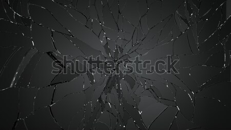 Cacos de vidro preto grande abstrato projeto Foto stock © Arsgera
