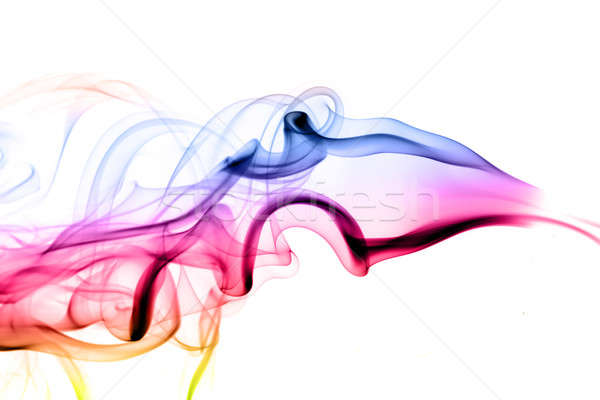 Abstract puff of colored smoke on white Stock photo © Arsgera