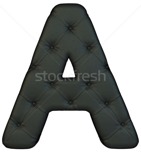 Luxury black leather font A letter  Stock photo © Arsgera