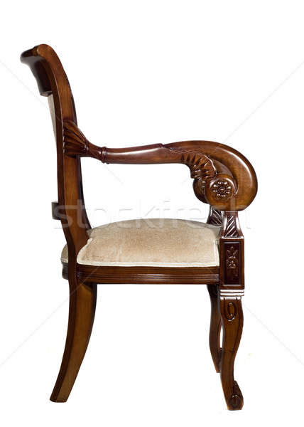 Stock photo: Antique armchair side view 