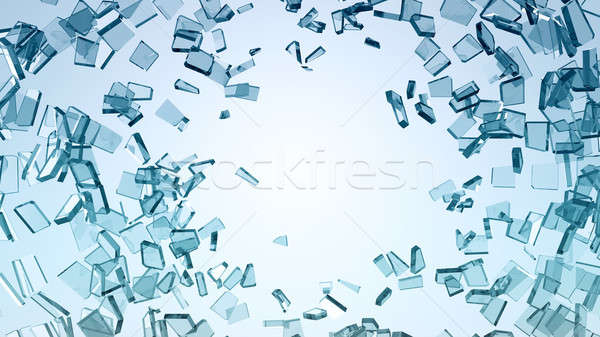 Avarie distruge piese rupt de sticlă mare Imagine de stoc © Arsgera
