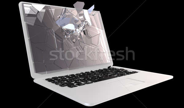 Laptop pc crash laptop uszkodzenie Zdjęcia stock © Arsgera