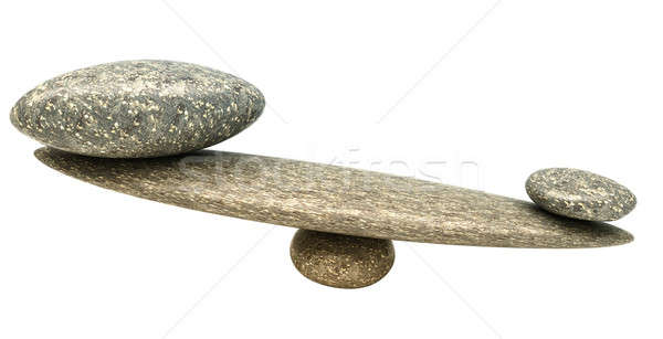 Influential thing: Pebble stability scales with stones Stock photo © Arsgera