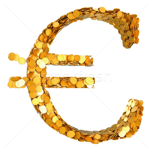 Golden Euro currency and cash Stock photo © Arsgera