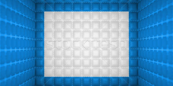Soft room concept. Blue stitched leather pattern Stock photo © Arsgera