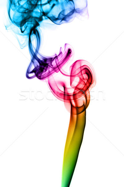 Colorful Abstract fume swirls on white Stock photo © Arsgera