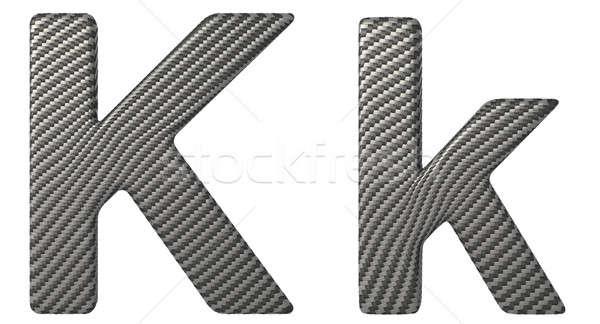Carbon fiber font K lowercase and capital letters  Stock photo © Arsgera