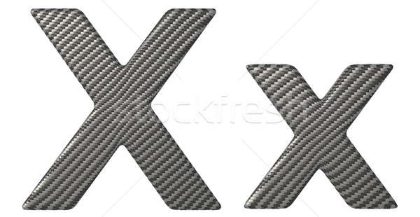Carbon fiber font X lowercase and capital letters Stock photo © Arsgera