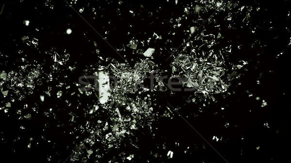 Piese crapat sticlă negru mare Imagine de stoc © Arsgera