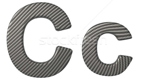 Carbon fiber font C lowercase and capital letters Stock photo © Arsgera