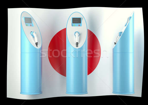 Charging stations with Japanese flag Stock photo © Arsgera