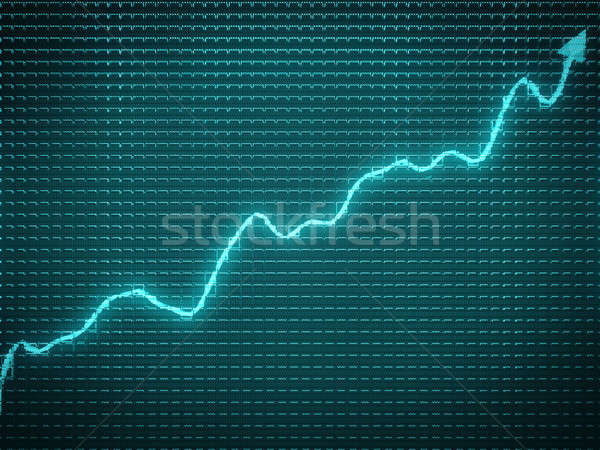 Azul tendencia símbolo economía financieros crecimiento Foto stock © Arsgera