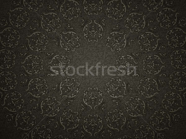 Leather background with embossment or stamping victorian pattern Stock photo © Arsgera