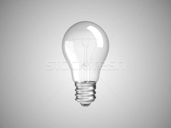 Solution idée ampoule gris fond lampe [[stock_photo]] © Arsgera