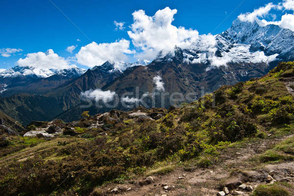 Ama Dablam and Thamserku peaks: Himalaya landscape Stock photo © Arsgera