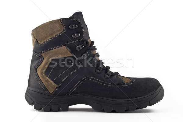 Side view of Warm leather boot for wearing in winter Stock photo © Arsgera