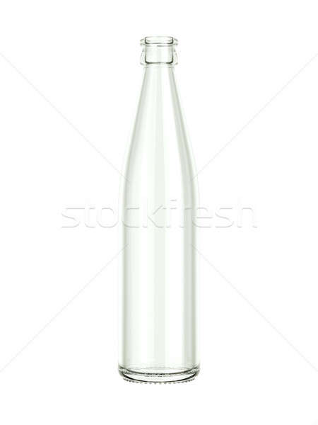 Leer Flasche Wasser Bier isoliert weiß Stock foto © Arsgera