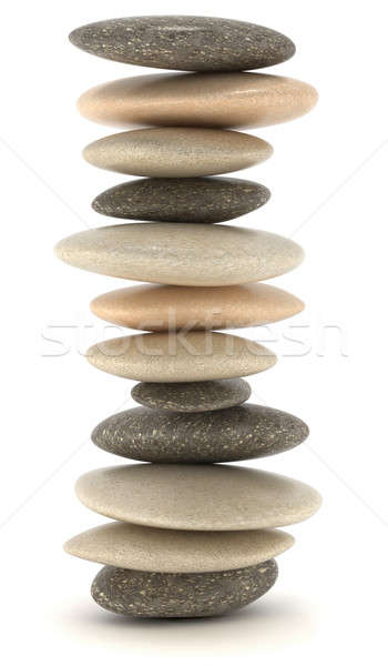 Stabilitate zen echilibrat piatră turn Imagine de stoc © Arsgera