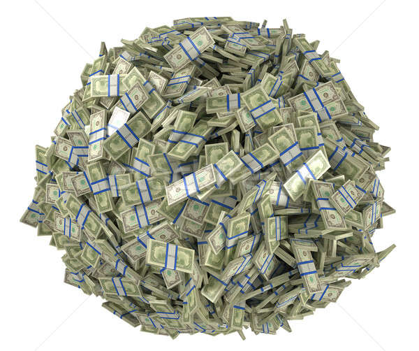 Ball shape assembled of US dollar bundles Stock photo © Arsgera