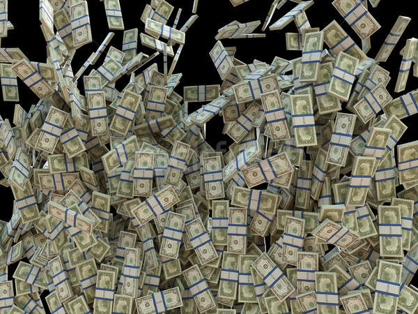 Make money: bunches of US dollars isolated Stock photo © Arsgera